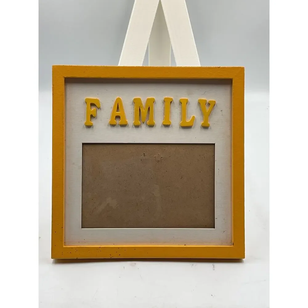 Yellow‎ Family Photo Frame - Rustic Decor